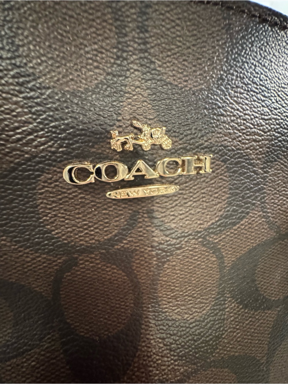 NWT Coach Christie Carryall F36721 Brown Black Signature Handbag - Picture 12 of 13